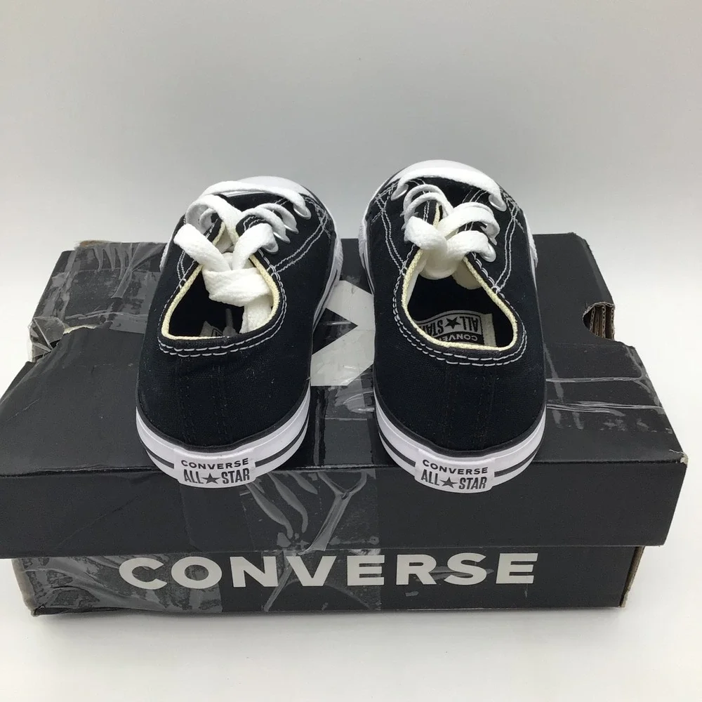 Converse CTAS Low Top Black White Infant Size 9 7J235 Sneaker NEW